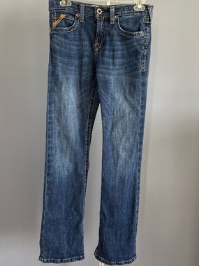 Ariat Boys or Girls size 14 Bootcut Dark Blue Jeans with Subtle Fade